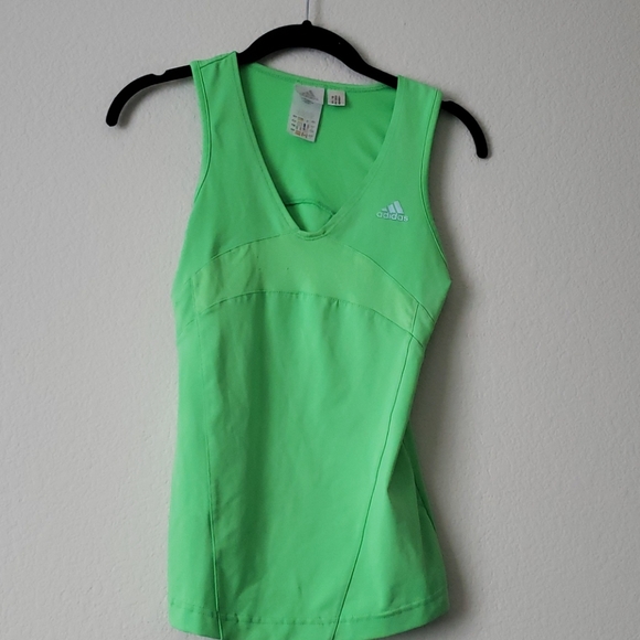 Adidas Neon Green Athletic Tank Top - Picture 1 of 4